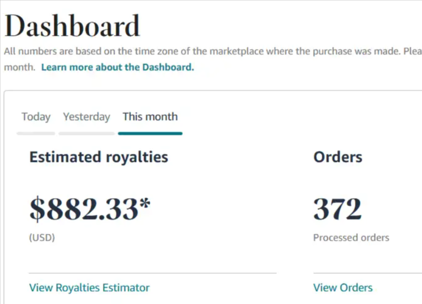 Amazon KDP Sales Proof